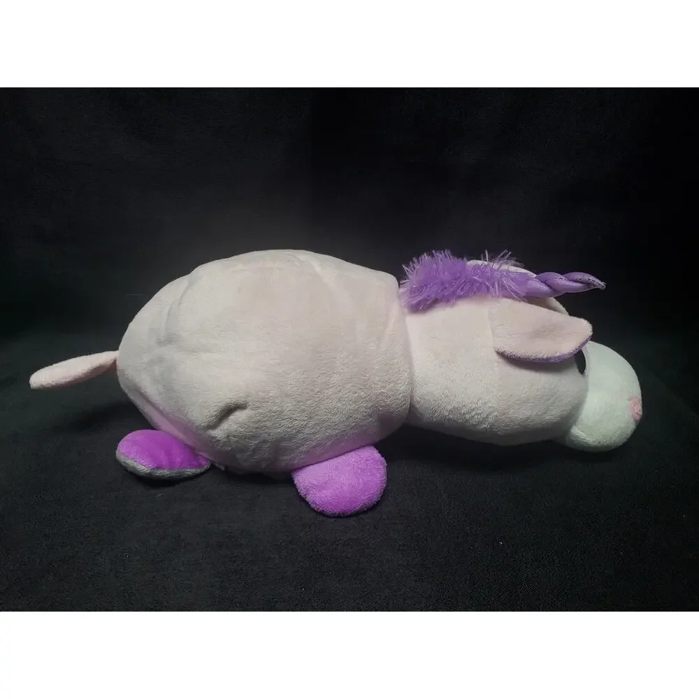 Flip A Zoo Stuffed Plush Animal/s Pink & Purple Unicorn & Blue Eyed Elephant